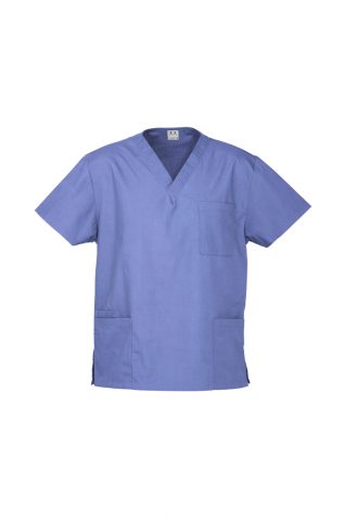 Unisex Classic Scrubs Top - Mid Blue