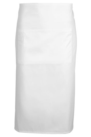 Half Apron with Pocket - White