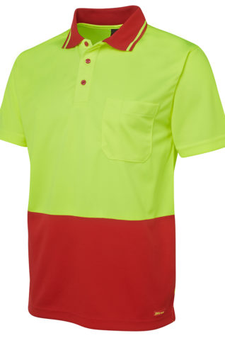 Hi Vis Non-Cuff Traditional Polo